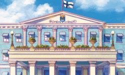 Lapsihahmot juoksevat Helsingin kaupungintalolle tapaamaan kaupunginvaltuutettua